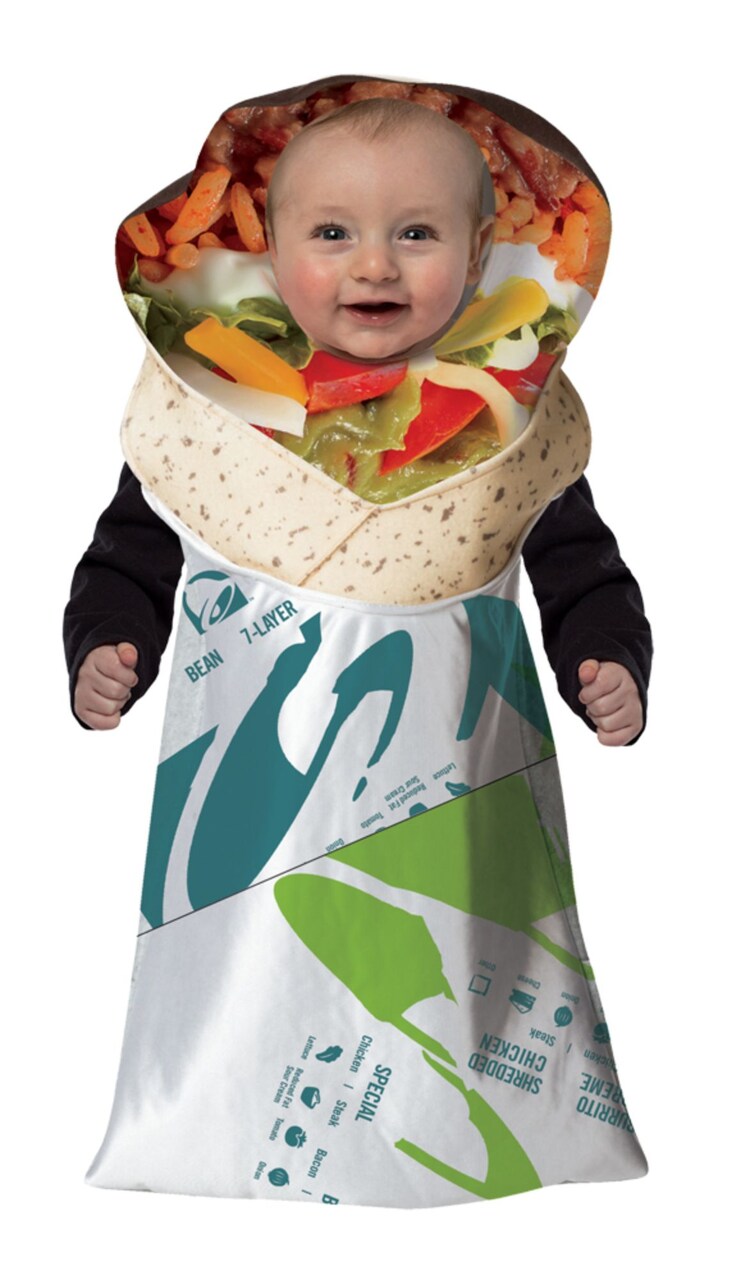 The Costume Center White and Green Taco Bell Burrito Baby Bunting Infants Halloween Costume